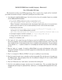 Fall 2012 ECE498 Linux Assembly Language – Homework 3