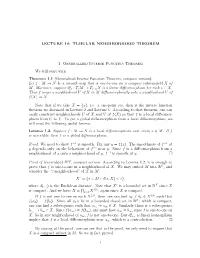 Lecture 10: Tubular Neighborhood Theorem