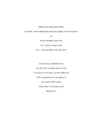 Posthumanist Rhetoric