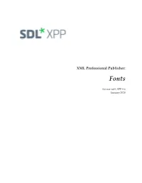 XML Professional Publisher: Fonts