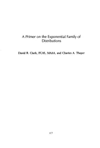 A Primer on the Exponential Family of Distributions