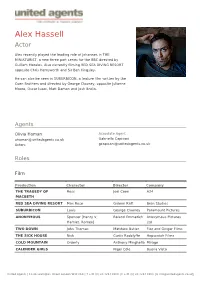 Alex Hassell Actor