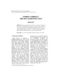 Andrei Codrescu: the Multi-Identity Man