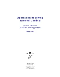 Approaches to Solving Territorial Conflicts