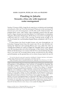 Flooding in Jakarta Towards a Blue City with Improved Water Management