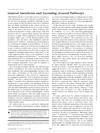 General Anesthesia and Ascending Arousal Pathways