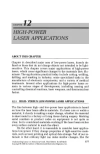 High-Power Laser Applications