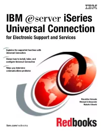 IBM Iseries Universal Connection for Electronic Support and Services