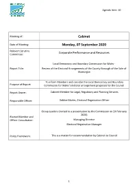 Local Democracy and Boundary Commission for Wales Report