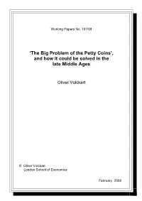 'The Big Problem of the Petty Coins', and How It Could Be Solved In