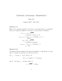 University Astronomy: Homework 8