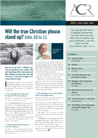 Will the True Christian Please of England