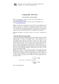 Cryptography with Chaos