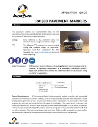 RAISED PAVEMENT MARKERS Overview