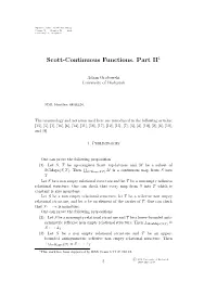 Scott-Continuous Functions. Part II1