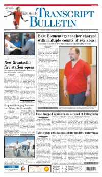 Tooele Transcript Bulletin, Published Every Tuesday and Thursday in This Newspaper