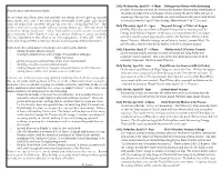 2014 Service Schedule for Great Lent, Holy Week, Pascha