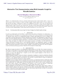 Abstractive Text Summarization Using Rich Semantic Graph for Marathi Sentence