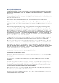 ANZA Rules for Penalty Shootouts