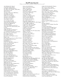 Bandworks Song List **Please Circle All Songs You Would Like to Perform in the Next Session**