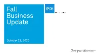 Fall Business Update