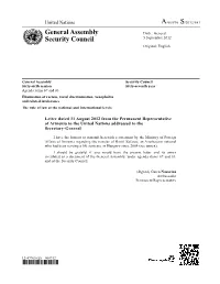 General Assembly Security Council Sixty-Sixth Session Sixty-Seventh Year Agenda Items 67 and 83