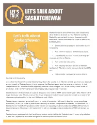 Let's Talk About Saskatchewan