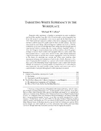 Targeting White Supremacy in the Workplace