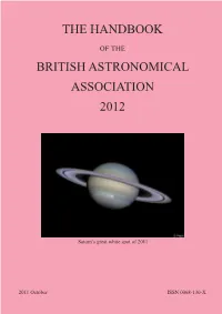 The Handbook of the British Astronomical Association
