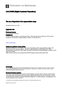 The Use of Hyperbole in the Argumentation Stage