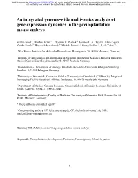 An Integrated Genome-Wide Multi-Omics Analysis of Gene Expression Dynamics in the Preimplantation Mouse Embryo