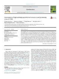 Assessment of High Enthalpy Geothermal Resources and Promising Areas of Chile