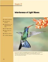 Chapter 37 Interference of Light Waves