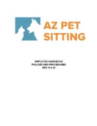 Employee Handbook Policies and Procedures Rev 11.3.14