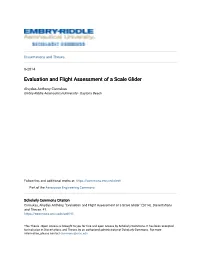 Evaluation and Flight Assessment of a Scale Glider