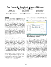 Fast Foreign-Key Detection in Microsoft SQL
