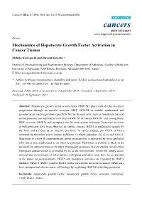 Mechanisms of Hepatocyte Growth Factor Activation in Cancer Tissues