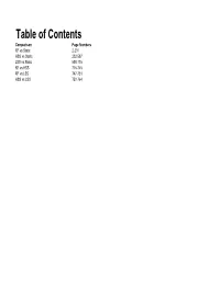 Table of Contents