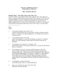University of Oklahoma Libraries Western History Collections
