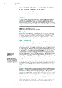 An Atypical Presentation of Serotonin Syndrome