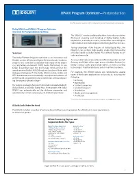 DP600 Program Optimizer—Postproduction
