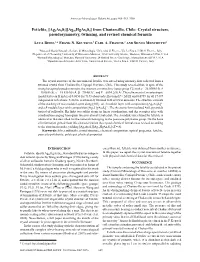 Fettelite, [Ag6as2s7][Ag10hgas2s8] from Chañarcillo, Chile: Crystal Structure, Pseudosymmetry, Twinning, and Revised Chemical Formula