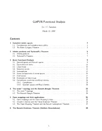 G14FUN Functional Analysis
