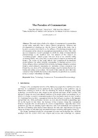 The Paradox of Consumerism
