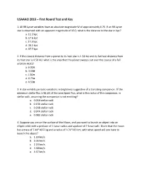 USAAAO 2016 – First Round Test and Key
