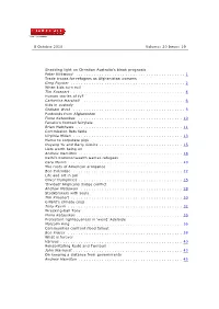 8 October 2010 Volume: 20 Issue: 19 Shedding Light on Christian