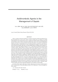Antithrombotic Agents in the Management of Sepsis