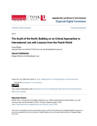 Building on on Critical Approaches to International Law with Lessons from the Fourth World