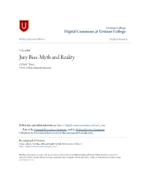 Jury Bias: Myth and Reality Callie K