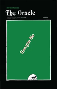 Sample File the Oracle and Dungeons and Dragons 4 Dr